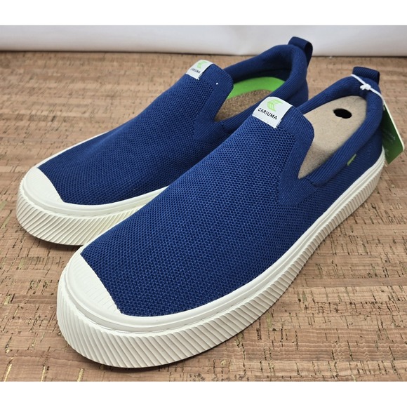 Cariuma Shoes - Cariuma Ibi Slip-On Casual Sneaker Womens 12.5 Mens 11 Mineral Blue Knit Shoes
